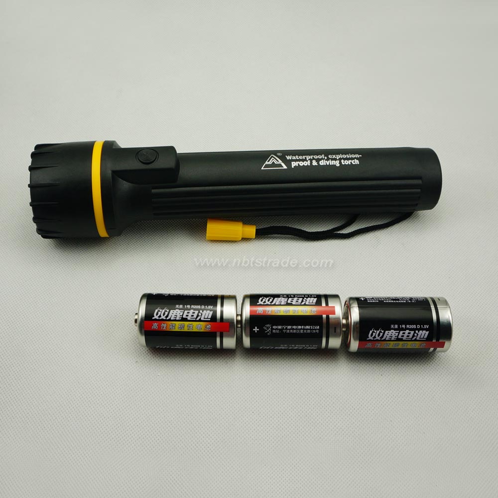 3D Waterproof PVC coated LED Flashlight