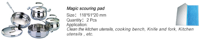 Kitchen Cleaning pack 12pcs from lfsponge include Magic-scouring-pad El paquete de limpieza de la cocina 12 piezas de lfsponge incluye almohadilla de limpieza mágica