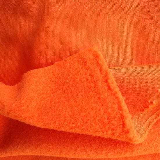 Sudadera naranja con tejido polar para sudadera con capucha