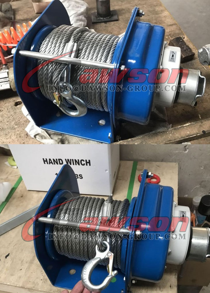 ワイヤーロープ付きハンドウインチ、粉体塗装ポータブルケーブルハンドウインチ - Dawson Group Ltd. - 中国メーカー、サプライヤー、工場