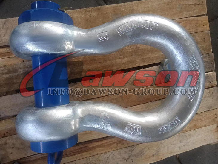 Grillete WLL grande con secci&oacute;n transversal circular, grillete de cuerpo redondo tipo perno de alta resistencia de acero de aleaci&oacute;n - Dawson Group Ltd. - Fabricante, f&aacute;brica de China