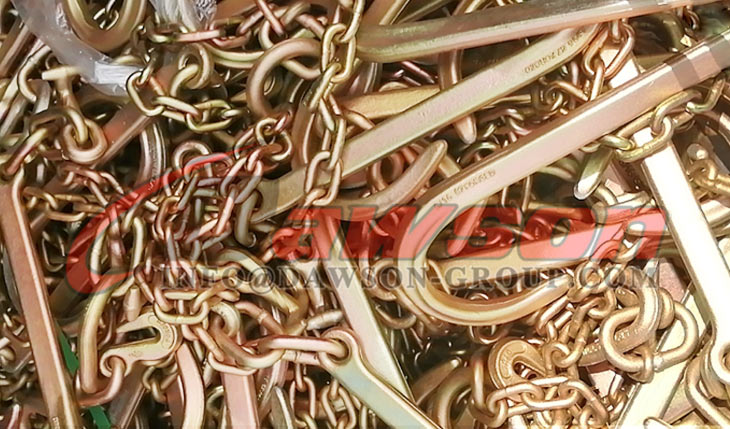 一端に J フック、もう一端にグラブフック、T フック、ミニ J フックが付いた G70 チェーン - Dawson Group Ltd. - 中国メーカー、サプライヤー