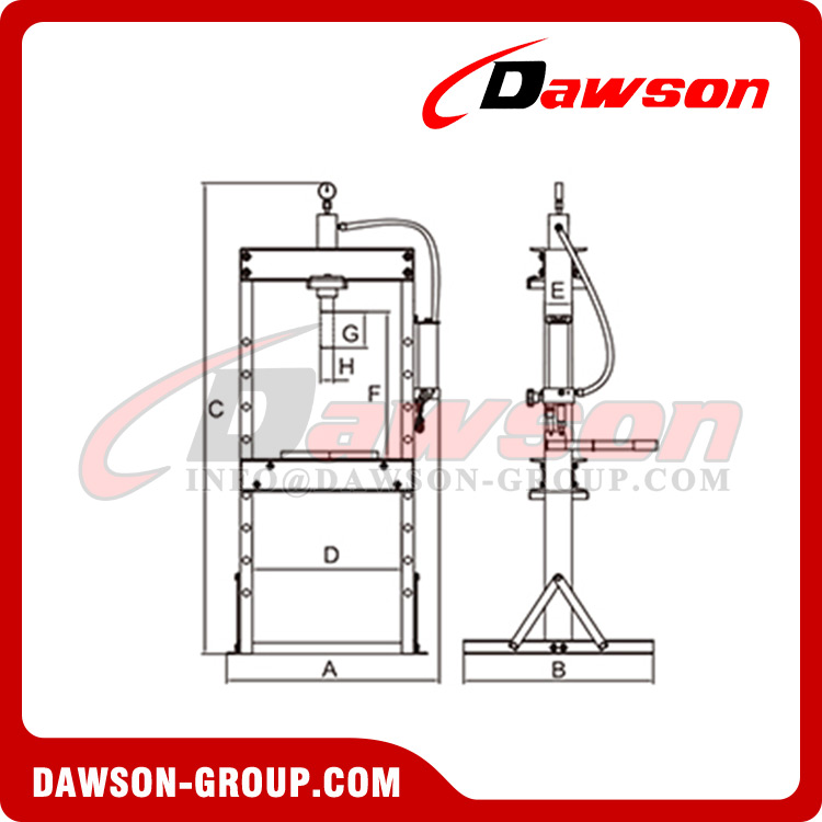 DSTY40002 (DSD54003) Гидравлический цеховой пресс 40 тонн