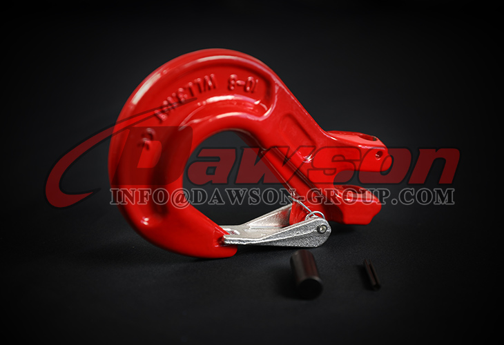 Gancho de eslinga tipo horquilla DS333 Grado 80 WLL 3.15T con pestillo fundido para eslingas de cadena de elevaci&oacute;n - Dawson Group Ltd. - Fabricante, proveedor y f&aacute;brica de China