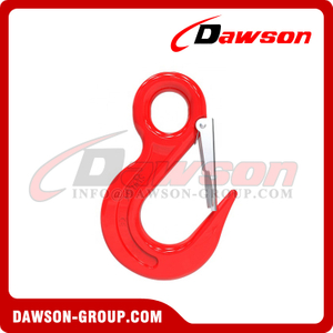 DS113 Кованый крюк из легированной стали с большим отверстием для горла и защелкой для обычного подъемника