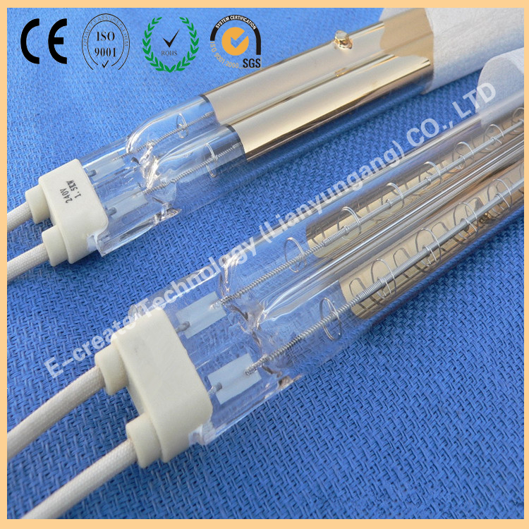 Double-hole gold-plated heating tube, double-hole gold-plated infrared radiation heating tube, double-hole medium-wave heating tube