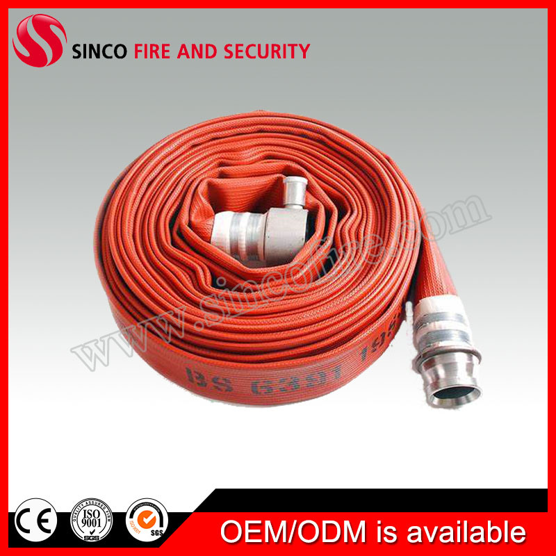 Red Rubber Covered Fire Hose