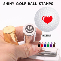 Nickel Plated Golf Ball Stamps Dia.11mm Golden Silver Stamp Body Available 