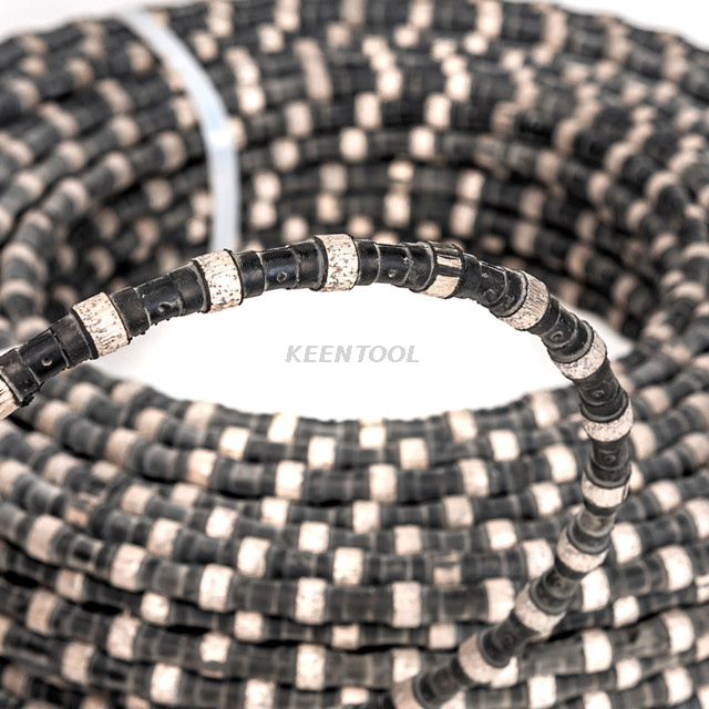 Вулканизированная резиновая алмазная канатная пила для гранитного песчаника, кварцитового карьера