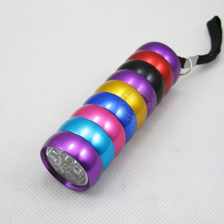 Rainbow Colorful Body 6 LED Flashlight