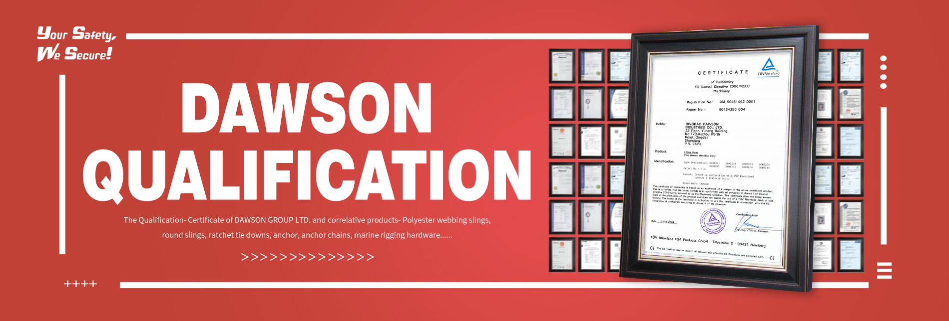 DAWSON Qualification - Lifting & Rigging Solutions - China Manufacturer, Supplier, Factory