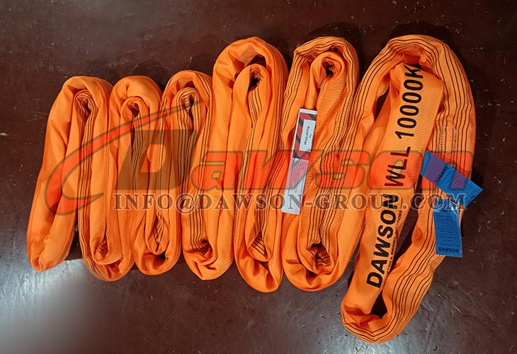 Eslingas redondas de poli&eacute;ster WLL 10T, eslingas de elevaci&oacute;n redondas sin fin de 10000 kg - Dawson Group Ltd. - Proveedor de China, F&aacute;brica