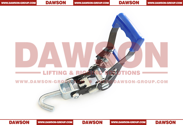 DAWSON Hebilla de amarre con trinquete de 35 mm x 3 T x 200 mm con mango de goma azul extra largo con bloqueo de seguridad y gancho giratorio en forma de J, hebilla de amarre - Dawson Group Ltd. - Proveedor de China, F&aacute;brica