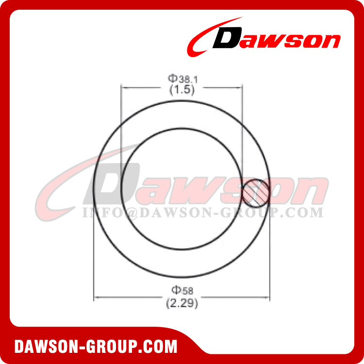DSJ-3011-1 Anel D de proteção contra quedas para escalada ao ar livre, anel O de metal de aço forjado para conexão de correias