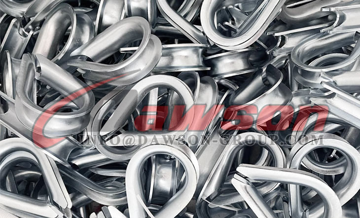 亜鉛メッキワイヤーロープシンブルDIN 6899タイプB、軟鋼ワイヤーロープシンブル - Dawson Group Ltd. - 中国メーカー、工場