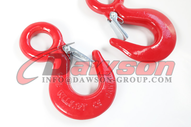 DS039 Gancho de eslinga de ojo de grado 80 con pestillo para cadena de elevaci&oacute;n - Dawson Group Ltd. - Proveedor, f&aacute;brica y fabricante de China