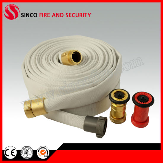 White Fire Hose Reel And Cabinet Fire Hydrant Hose 10m - 30m Length For  Firefighting