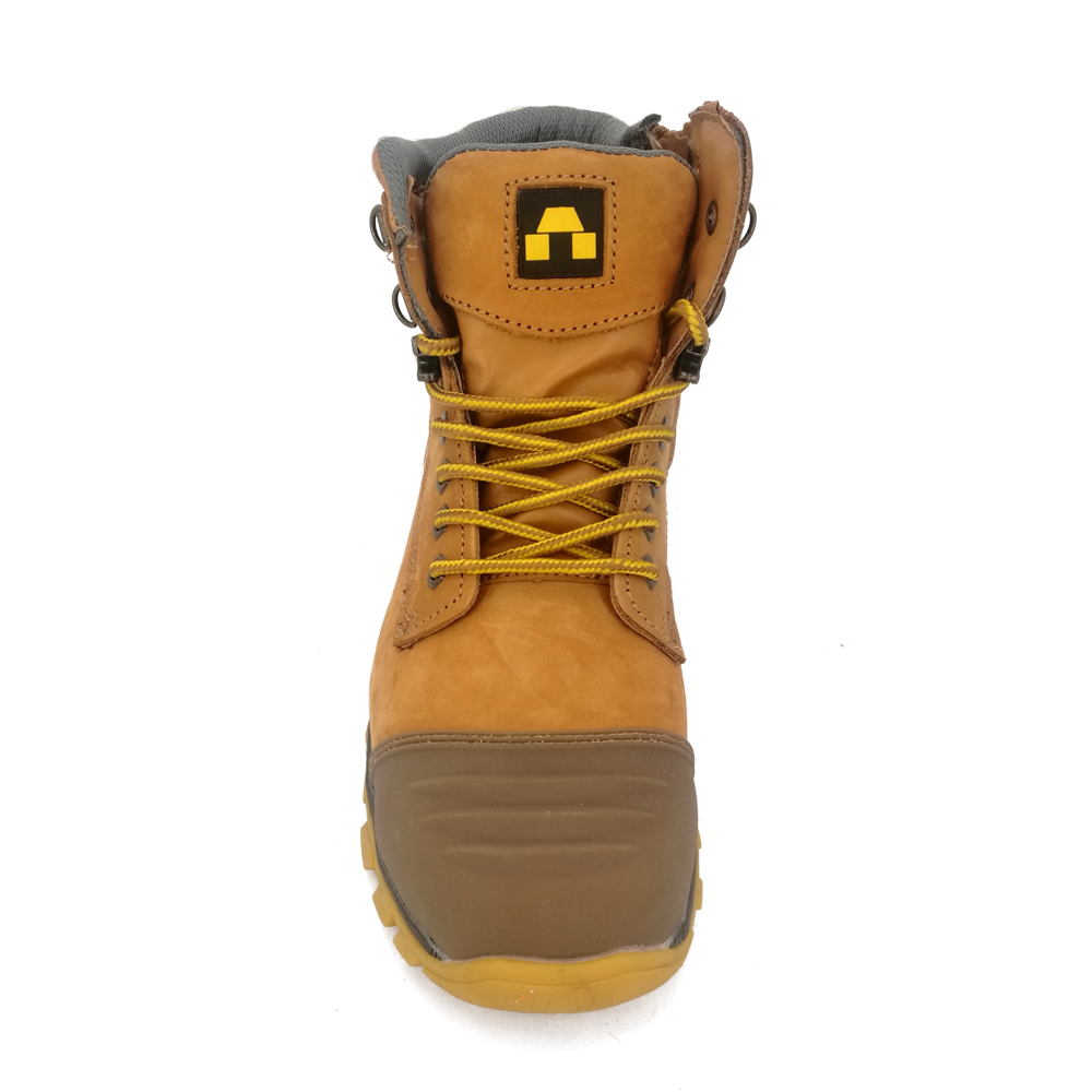 breathable honey color genuine leather nubuck steel toe jogger heavy duty Safety Shoes safety welding shoes for welder