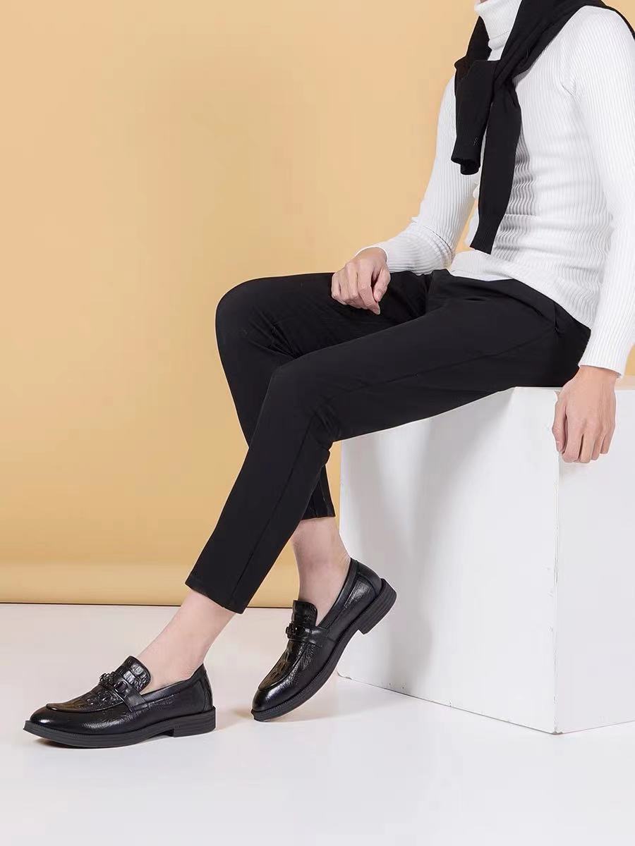 shoes men good quality Black black leather men shoes Other Trendy zapatos footwear dress shoes camp oxford