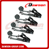 Correa de trinquete de 1-1/4'' x 16' con trinquete recubierto y gancho de alambre recubierto de vinilo