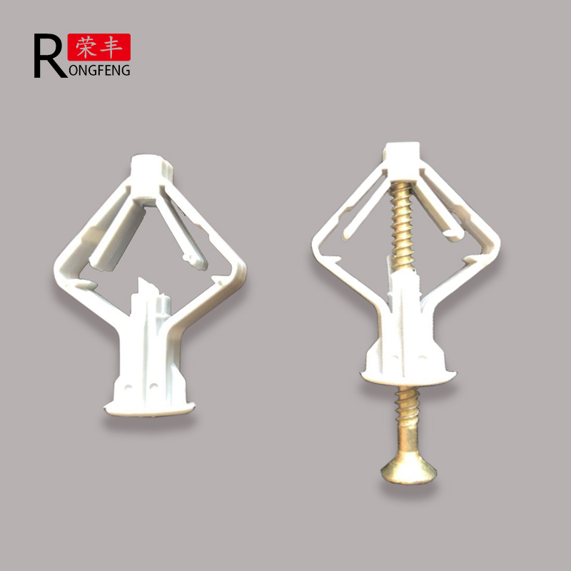 Nylon Plastic concrete butterfly wall plug anchors with screw