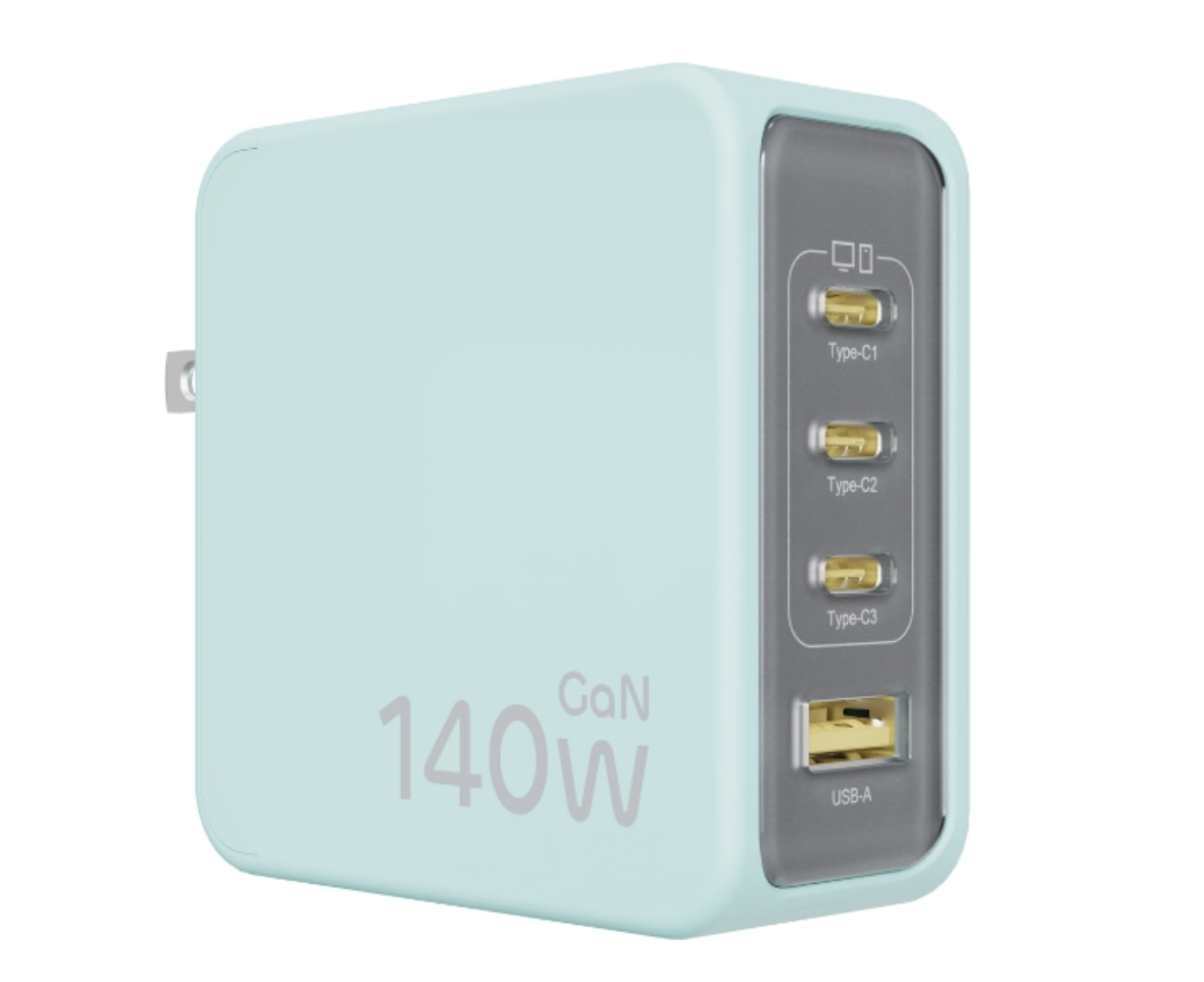 UE Electronic 140W Foldable USB-C Wall Charger Block UE 전자 140W 접이식 USB-C 벽면 충전기 블록