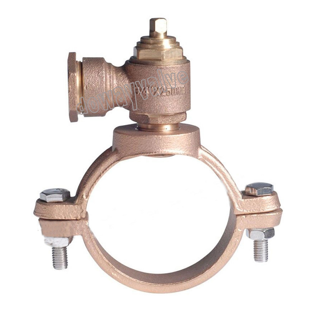 Correa de válvula de férula de bronce de bronce con extremo de compresión