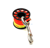 30 M High Visibility Aluminum Mini Scuba Diving Figner Spool with Brass Swivel 