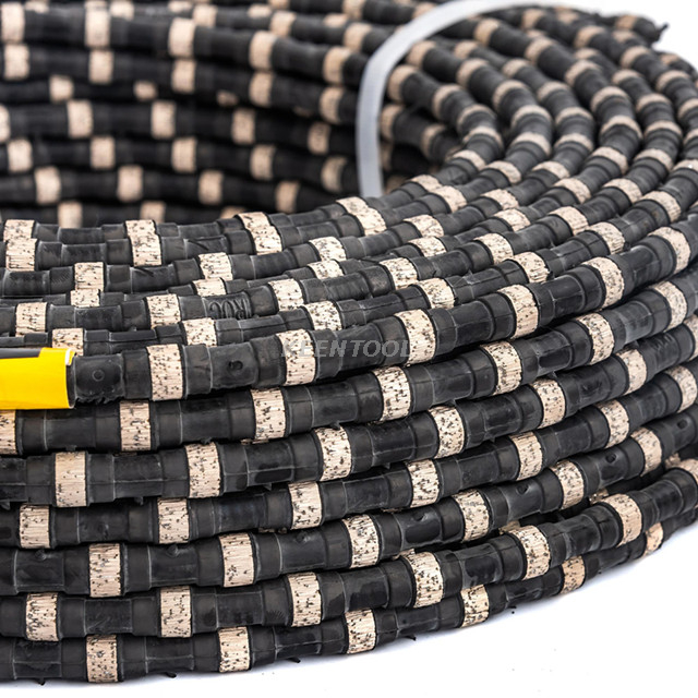 Вулканизированная резиновая алмазная канатная пила для гранитного песчаника, кварцитового карьера