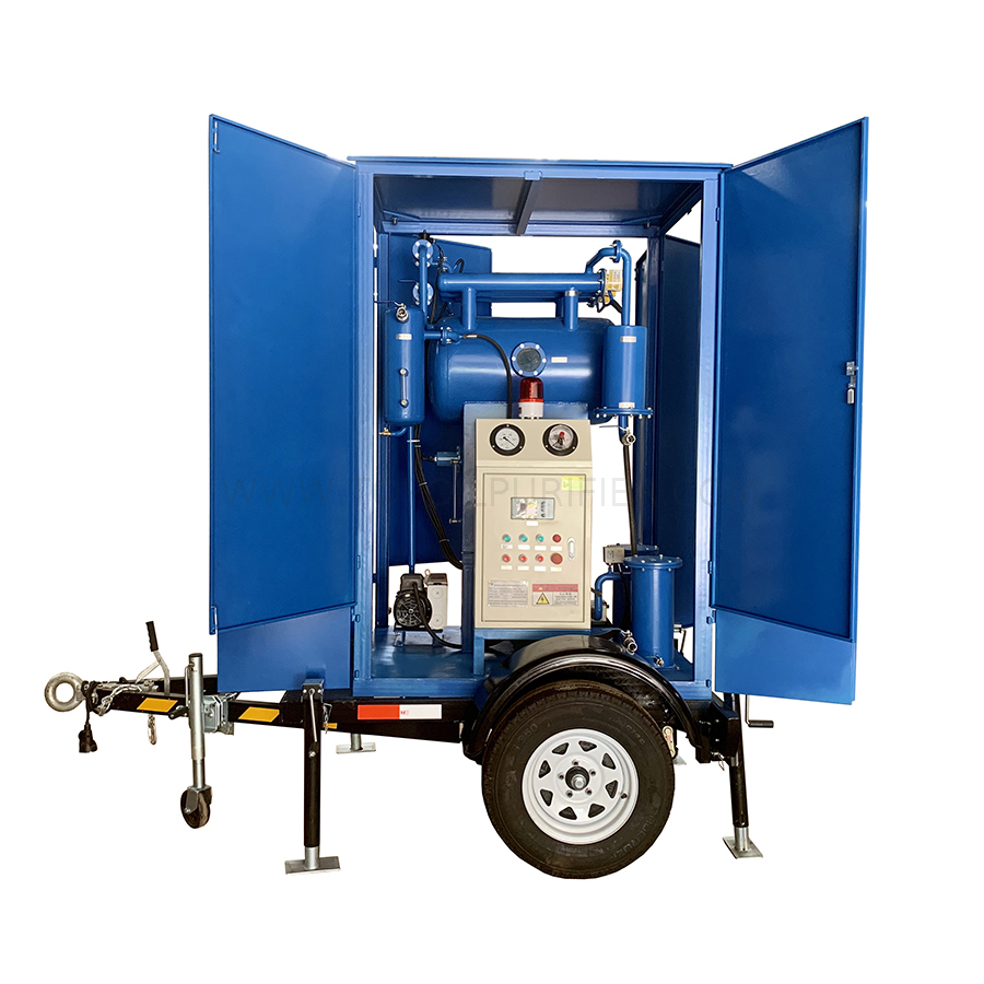 ZY-M 移动式变压器油净化器安装在拖车上