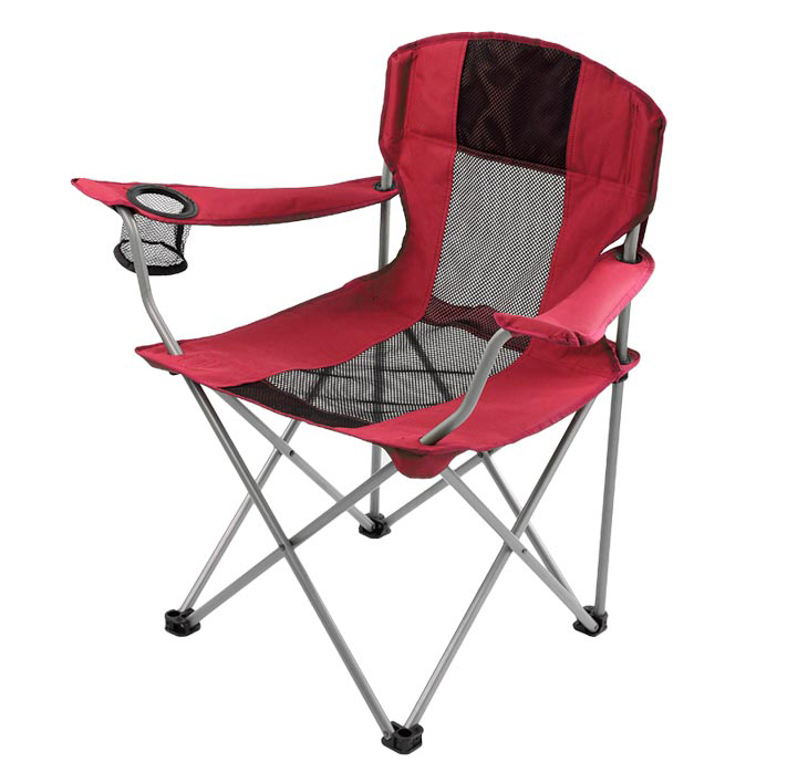 Iron Steel Portable Camp Chair with Cup holder