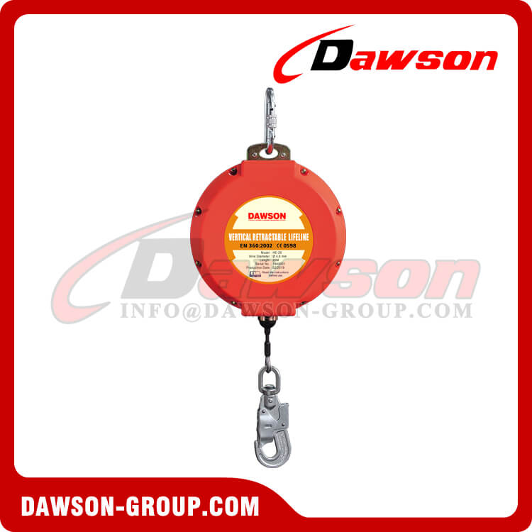 Línea de vida retráctil de alambre galvanizado DSHE-6(S), Línea de vida autorretráctil de acero inoxidable