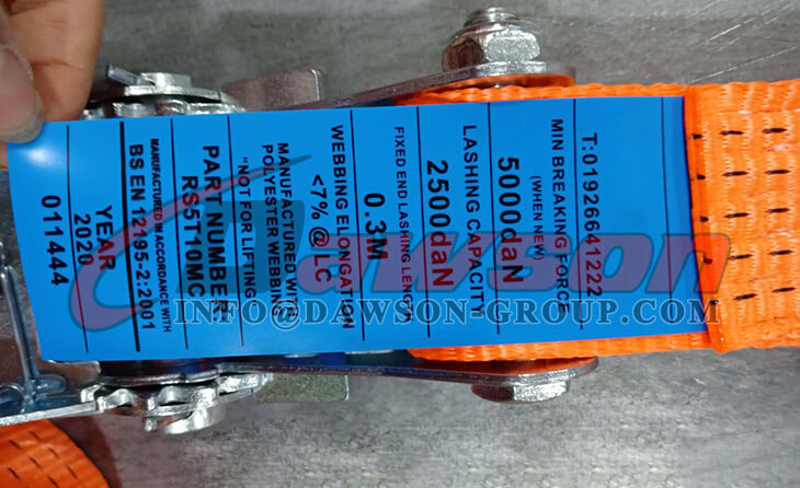 Correa de amarre de raqueta de 50 mm 5 T 10 M con gancho doble en forma de J - Dawson Group Ltd. - Fabricante, proveedor y f&aacute;brica de China