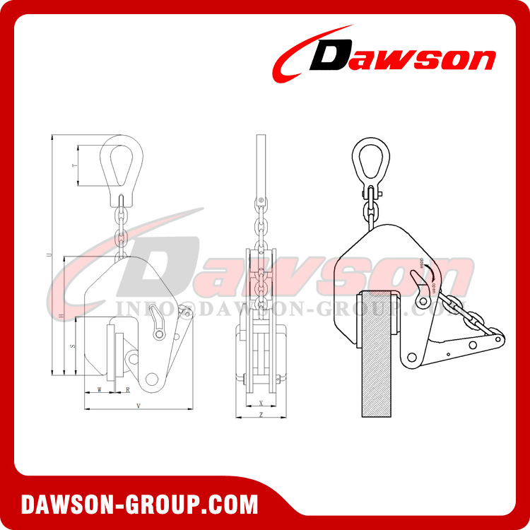 DS-KNMK DS-KNMKA المشابك العمودية غير المميزة، مشبك رفع اللوحة غير المتعرجة - Dawson Group Ltd. - المورد الصيني والمصنع