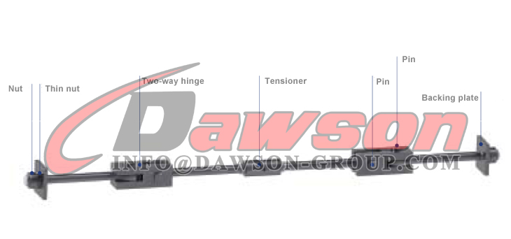 Tirante de acero para muelle tipo S, Tirantes para marina, Tirante de acero para muelle con bisagra bidireccional, Tirantes, Barras de tensi&oacute;n, Tirantes para marina - Dawson Group Ltd. - Fabricante, F&aacute;brica de China