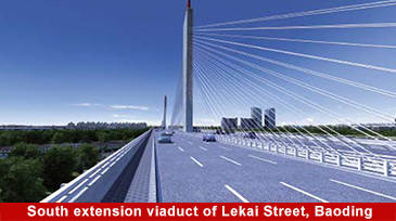 Viaducto de extensi&oacute;n sur de la calle Lekai, Baoding, puente atirantado - Dawson Group Ltd. - Fabricante, proveedor y f&aacute;brica de China