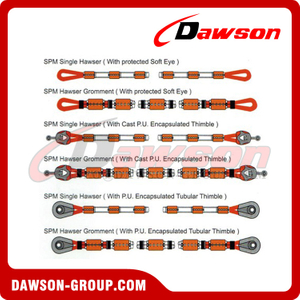 Cordas SPM, corda de náilon trançada dupla, cabo único SPM, ilhó de cabo SPM, corda de amarração de ponto único