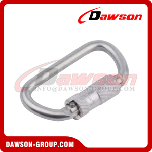 DSJ-1065 30KN حلقة تسلق فولاذية ذات جودة عالية مشكلة على البارد ذاتية القفل، حلقات تسلق فولاذية