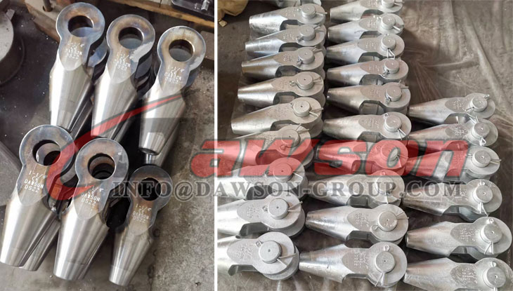 Z&oacute;calos para cable de alambre de zinc abierto de acero de alta resistencia DG-416, Z&oacute;calos de acero forjado - Dawson Group Ltd. - Fabricante, proveedor y f&aacute;brica de China