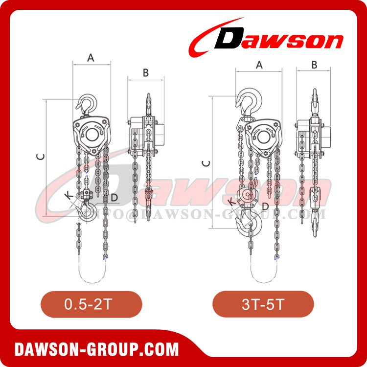 DSVS-A 0.5T - 50T كتلة السلسلة لموقع البناء