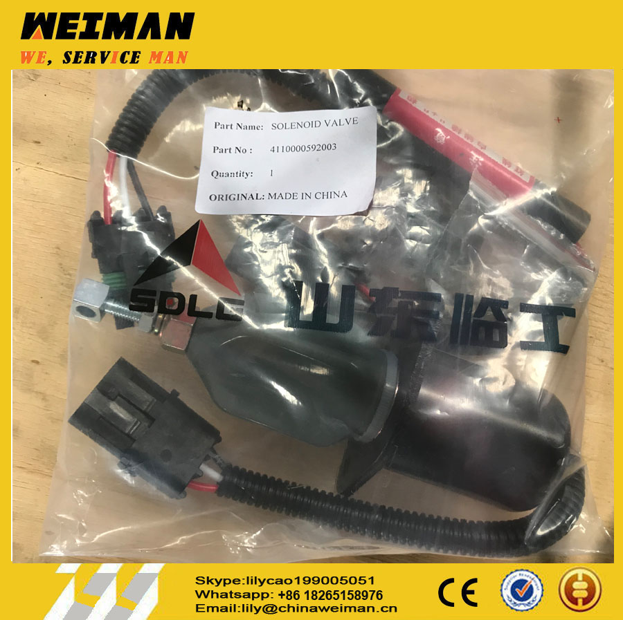 sdlg original LG968 wheel loader parts 4110000592003 ,weichai engine parts solenoid valve 6126001801759