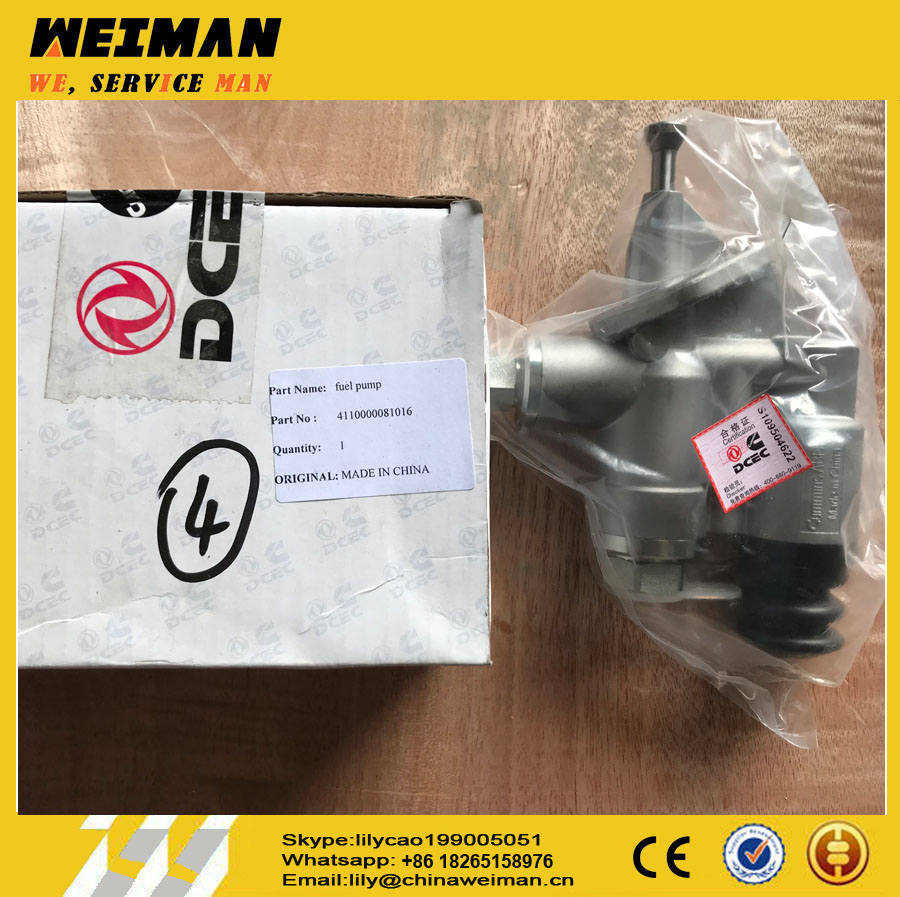 Original fuel pump 4110000081016 for LINGONG WHEEL LOADER spare part
