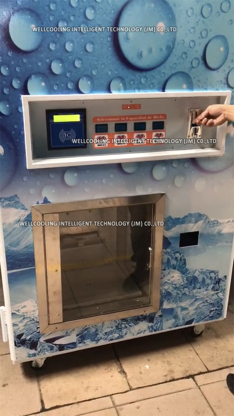 Commercial Outdoor 450 Kg/Day Ice Cube Vending Dispenser Machine