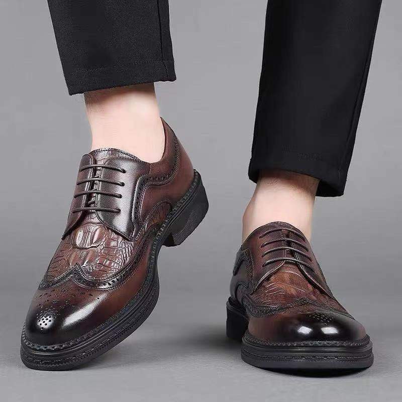 leather shoes zapatos footwear classical men shoes formal shoes men office genuine leather black Zapatos de hombre de negocios