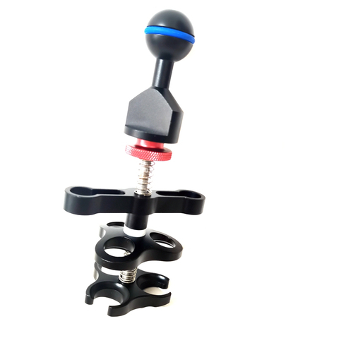 1" Aluminum Open Gap Tripod Dive Light Ball Joint Clamp 