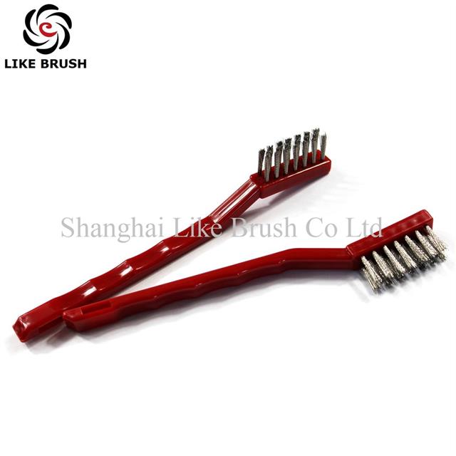 Medical Instrument Cleaning Brushes Red Handle 