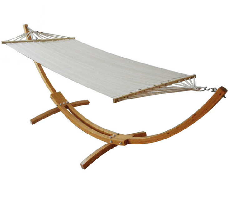 Arc Wooden Frame Cotton Hammock