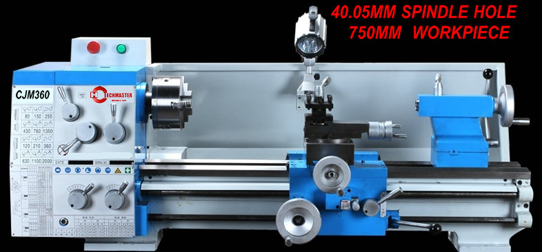 40.5MM SPINDLE GEARED LATHE CJM360/750MM 