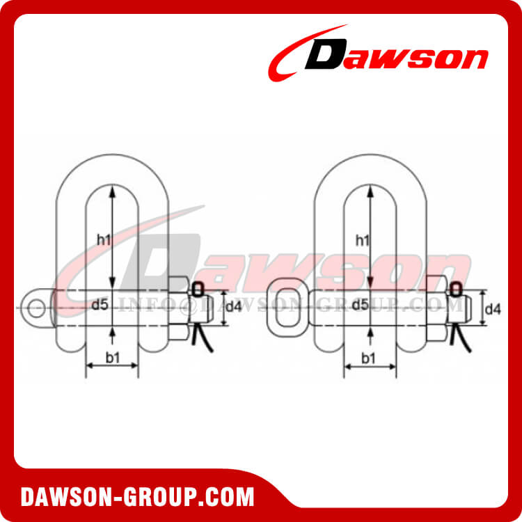 Grillete de cadena galvanizado DIN 82101C
