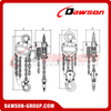 Bloque de cadena de acero inoxidable 304 antioxidante y anticorrosión DS-HS-VSS